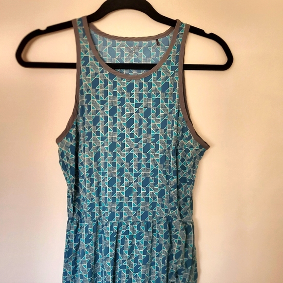 Toad & Co Sunkissed Maxi Dress Geometric Teal Small - Picture 3 of 16